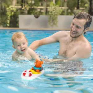 Home Cute Bear Baby Bath Floating Swimming Pool Toys for Kids, Toddler Bath Time Toys